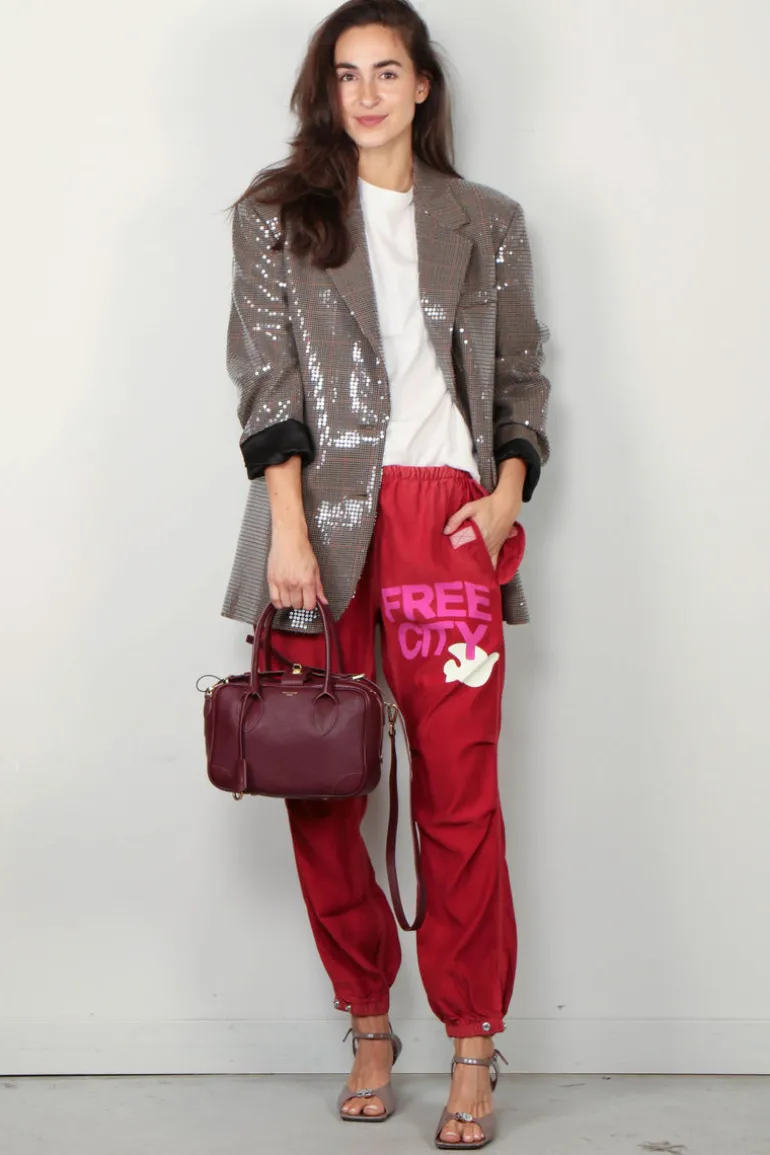 FREE CITY Jogging - Flap/Snap Freecity large matte/satin airjump - Red plant