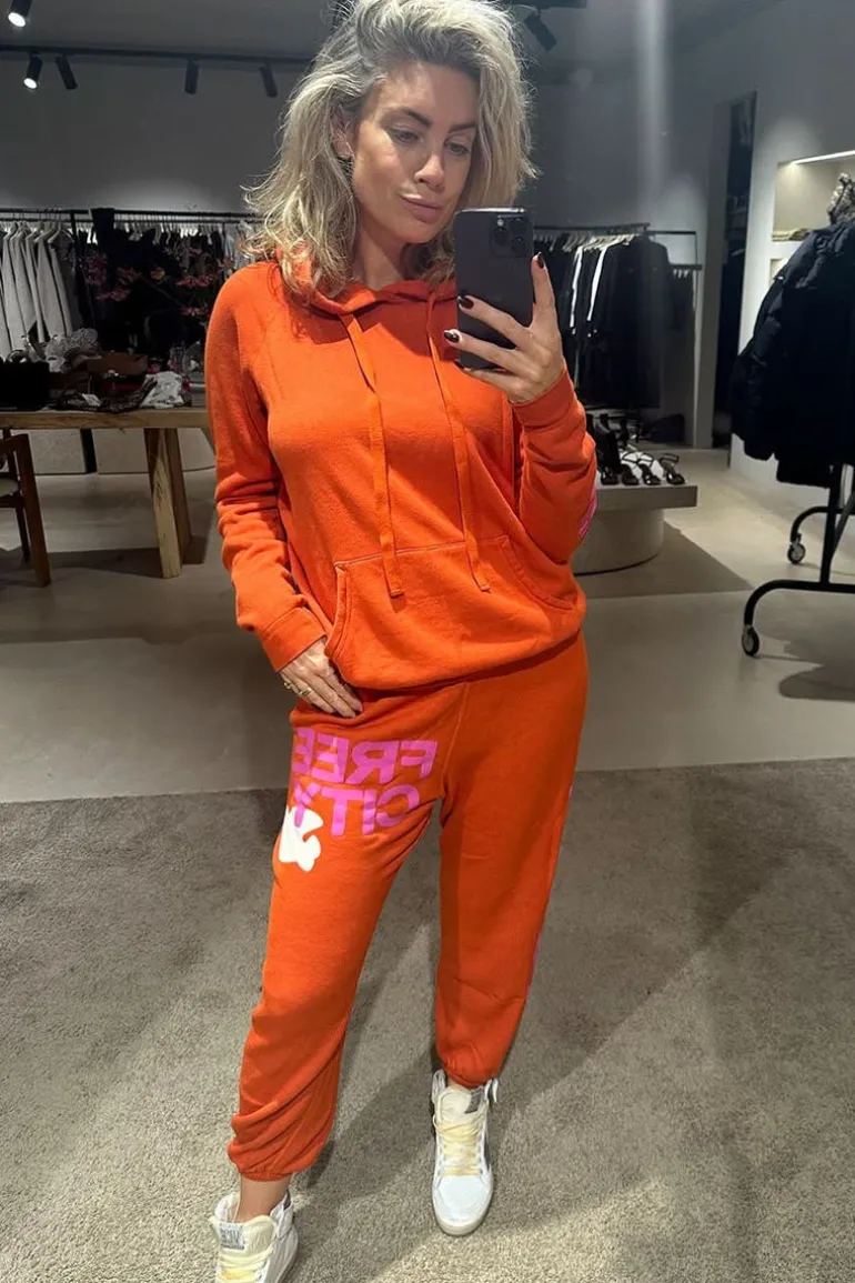 FREE CITY Jogging - Circa '99 OG Letsgo oldschool polyblend fluff - Orange machine