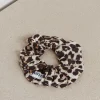 Ganni Scrunchie - Printed Cotton Scrunchie - Leopard