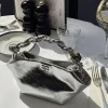 Ganni tas - Bou Bag Mini Metallic - Silver