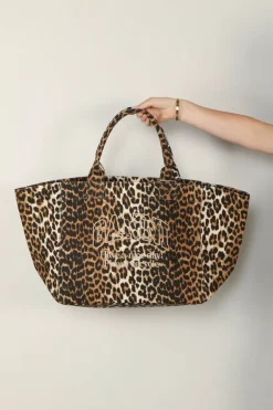 Ganni tas - A5822 Shopper XXL - Leopard