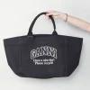 Ganni Tas - Shopper XXL Contrasted Logo - Phantom