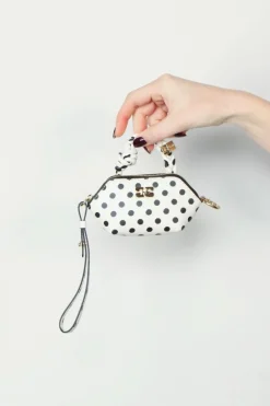 Ganni Tas - Bou Bag Nano Print Dots - Egret