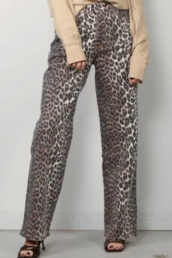 Ganni Jeans - Print Denim Izey - Leopard