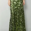 Ganni Rok - Velvet Sequins Maxi Skirt - Titanite
