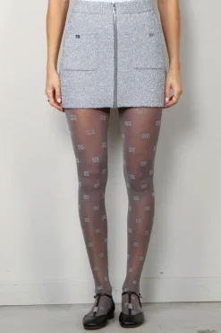 Ganni Rok - Sparkle Doubleface Mini Skirt - Silver