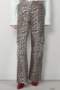 Ganni Broek - Print Denim Angi - Leopard
