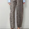 Ganni Broek - Print Denim Stary - Leopard