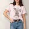 Ganni T-shirt - Basic Jersey Leopard Relaxed T-shirt -Chalk pink