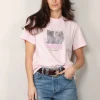 Ganni T-shirt - Basic Jersey Kittens Relaxed T-shirt - Chalk pink