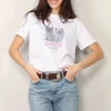 Ganni T-shirt - Basic Jersey Kittens Relaxed T-shirt - Bright white