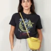 Ganni T-shirt - Basic Jersey Moonlight Relaxed  T-shirt - Phantom