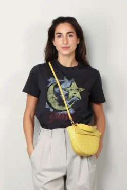 Ganni T-shirt - Basic Jersey Moonlight Relaxed T-shirt - Phantom