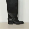 Ganni Laarzen - Biker Tubular Underknee Boot - Black