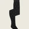 Ganni Panty - Butterfly Lace Tight Glitter - Black