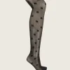 Ganni panty - A5545 Butterfly Lace Tight - Black