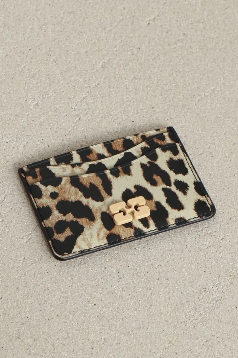 Ganni Cardholder - Bou Card Holder Print - Leopard
