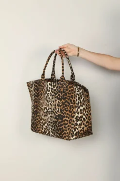 Ganni tas - A5822 Shopper XXL - Leopard