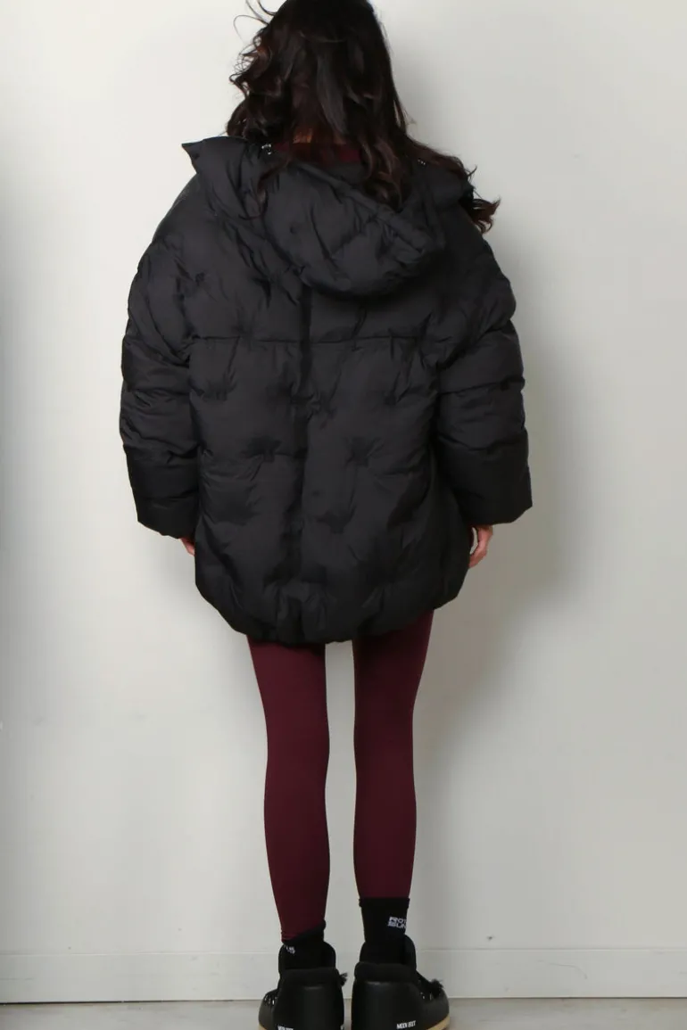 Ganni Jas - Nylon Tech Puffer Midi Jacket - Black