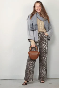 Ganni Jeans - Print Denim Izey  -  Leopard