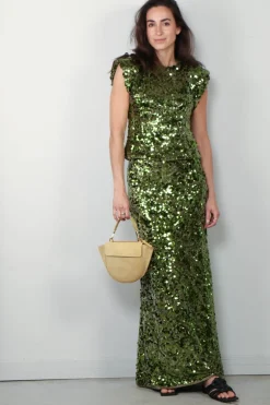 Ganni Top - Velvet Sequins Blouse - Titanite