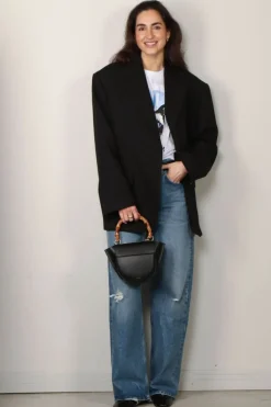 Ganni T-shirt - Basic Jersey Cat Relaxed T-shirt  -  Bright white