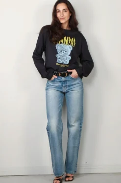 Ganni Shirt - Basic Cotton Teddy Long Sleeve - Phantom