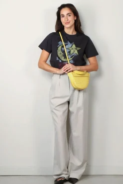 Ganni T-shirt - Basic Jersey Moonlight Relaxed  T-shirt - Phantom