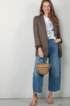 Ganni shirt - T3995 Basic Jersey Rose Cat - Bright White
