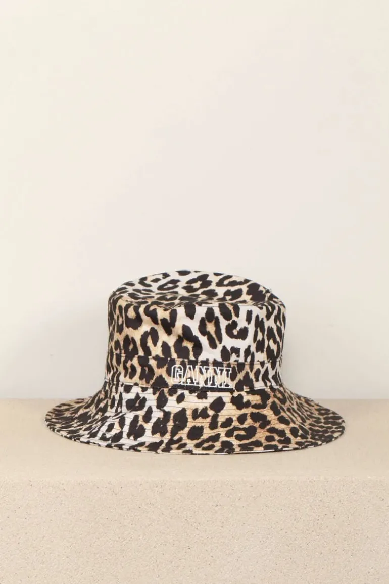 Ganni Buckethat - Fisherman Bucket hat print - Leopard