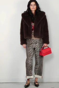 Ganni Jeans - Print Denim Izey  -  Leopard