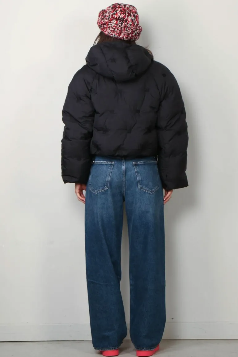 Ganni Jas - Nylon Tech Puffer Short Jacket - Black