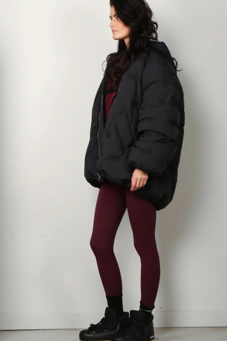 Ganni Jas - Nylon Tech Puffer Midi Jacket - Black