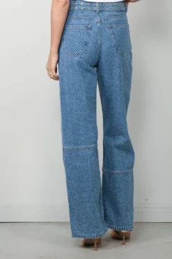 Ganni Jeans - Fluffy Denim Izey Belt - Mid Blue Stone