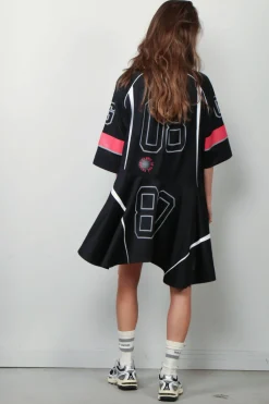 Ganni Jurk - Future Mesh Oversized Mini Dress - Black