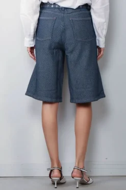 Ganni Short - Heavy Twill Denim Shorts - Rinse