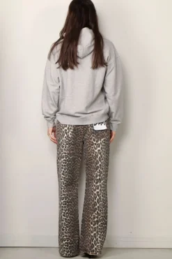 Ganni Hoodie - Isoli Bear Oversized Hoodie - Paloma melange