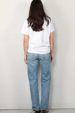 Ganni T-shirt - Basic Jersey Duckie Relaxed T-shirt - Bright White