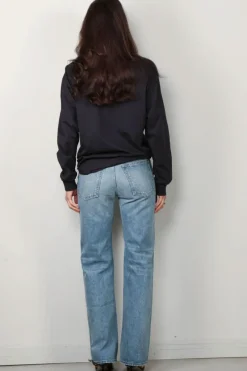 Ganni Shirt - Basic Cotton Teddy Long Sleeve - Phantom