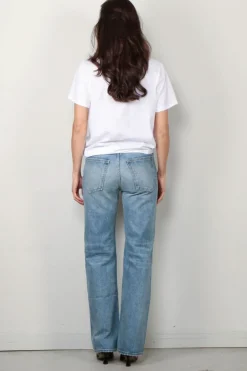 Ganni T-shirt - Basic Jersey Poppy C Relaxed T-shirt - Bright White