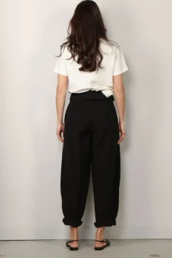 Ganni T-shirt - Heavy Cotton Bow Relaxed T-shirt - Egret