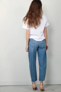 Ganni shirt - T3995 Basic Jersey Rose Cat - Bright White