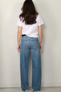 Ganni T-shirt - Basic Jersey Peach Relaxed T-shirt  -  Bright white