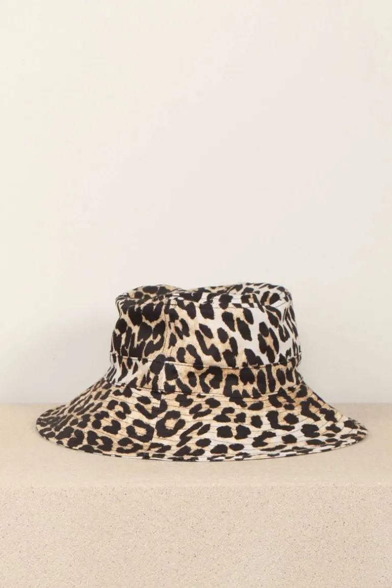 Ganni Buckethat - Fisherman Bucket hat print - Leopard