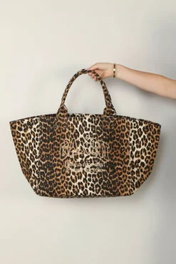 Ganni tas - A5822 Shopper XXL - Leopard