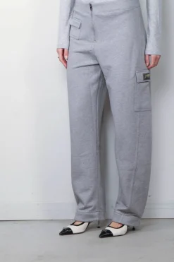 Ganni Broek - Heavy Terry Curved - Paloma Melange