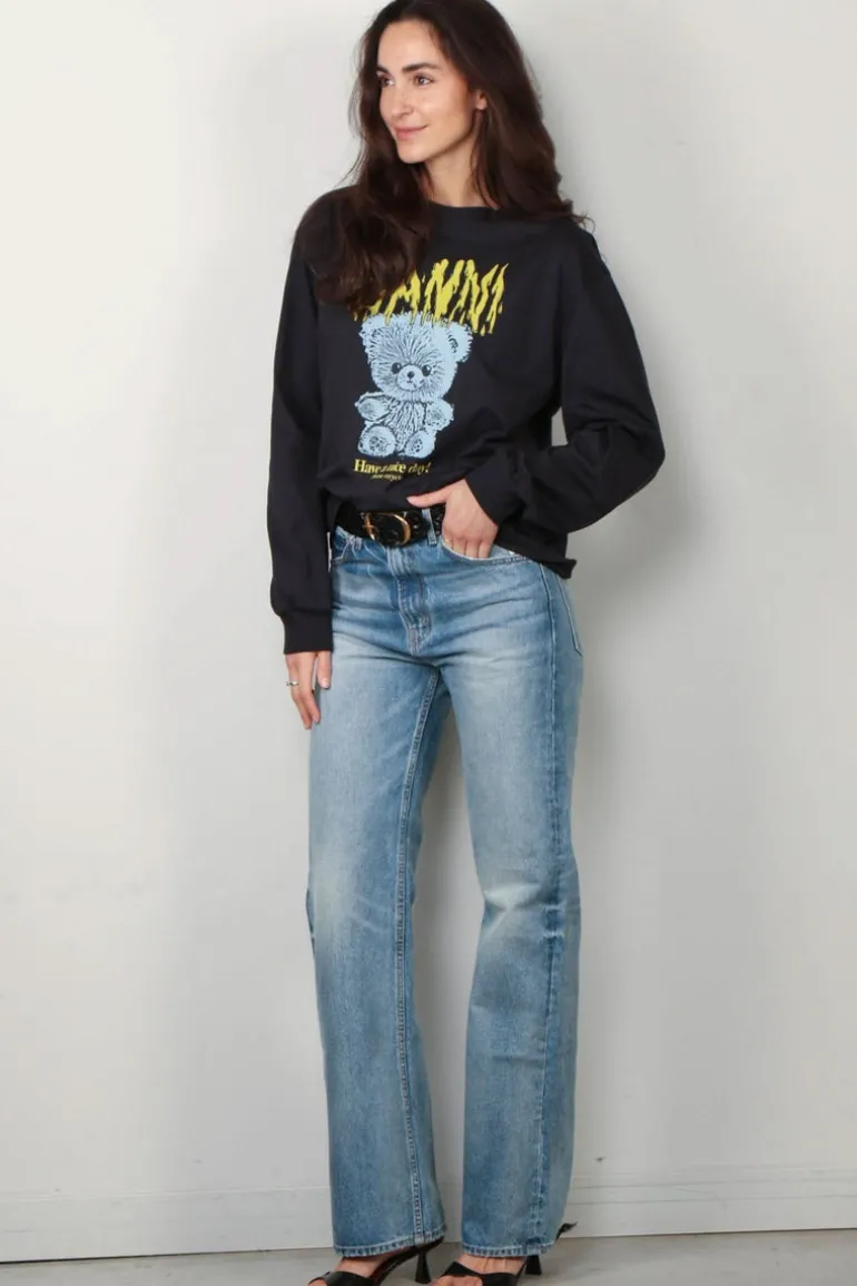 Ganni Shirt - Basic Cotton Teddy Long Sleeve - Phantom