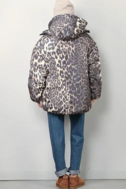 Ganni Jas - Leo Puffers Midi Jacket - Almond milk