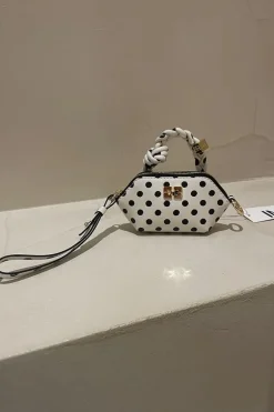 Ganni Tas - Bou Bag Nano Print Dots - Egret