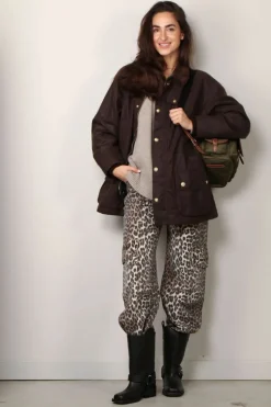 Ganni Broek - Print Denim Angi -  Leopard